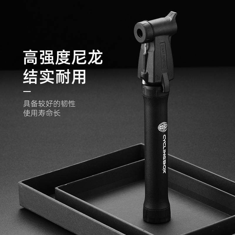 新款直销自行车便携式山地车充气筒气球蓝球手动高压迷你双向推拉