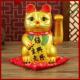 金色电动摇手招财猫小摆件自动摇手店铺开 饰办公 业客厅送创意装