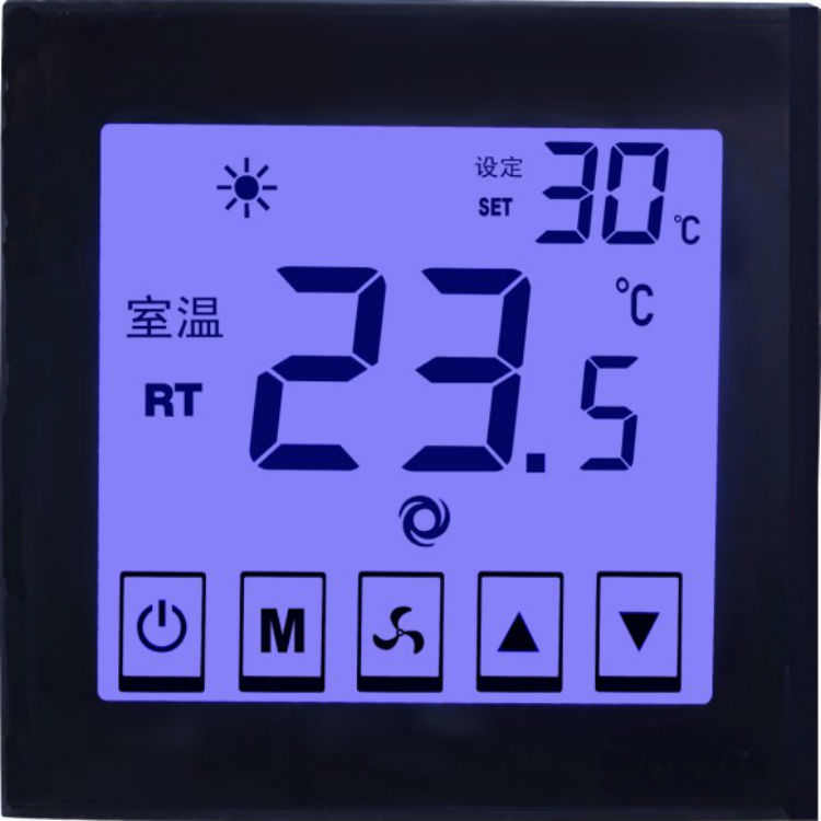 中央空调温控器数显智能调温风机盘管温度控制板三速触屏开关面板