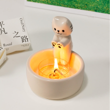 可爱治愈小猫咪烤手烛台香薰蜡烛礼盒送女生朋友闺蜜走心生日礼物