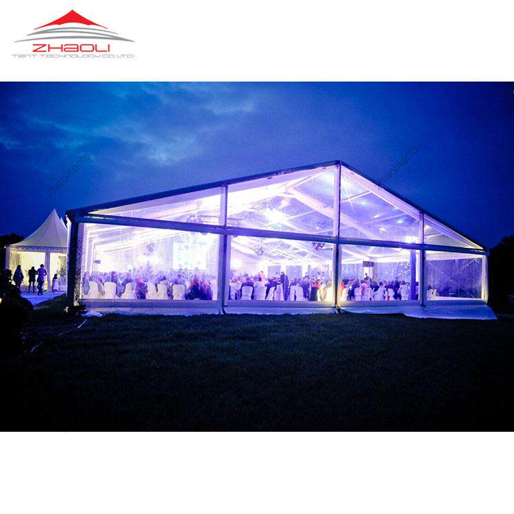 高档大气铝合金婚庆透明篷房派对活动酒会透明蓬房商业透明篷房