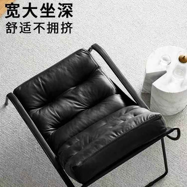 椅意式极简设计师创休闲客厅椅子绒酒店民宿意轻奢羽KSW单人子
