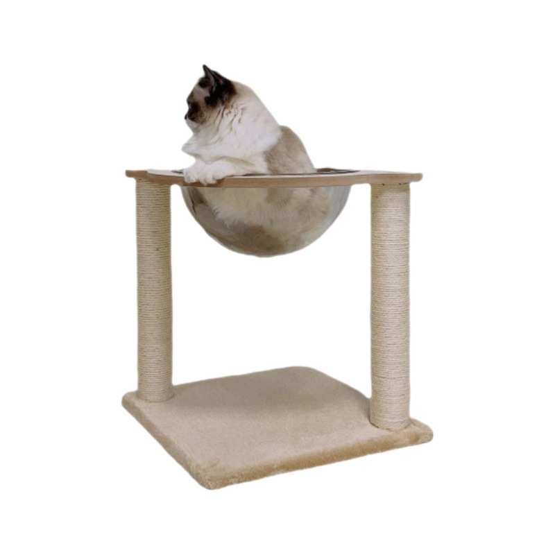 代发宠物用品亚克力太空舱猫窝透明猫房子猫爬架离地猫床