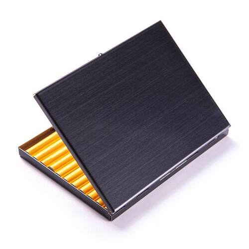 Ultra Thin Stainless Steel Moisture Cigarette Box Case +Clip
