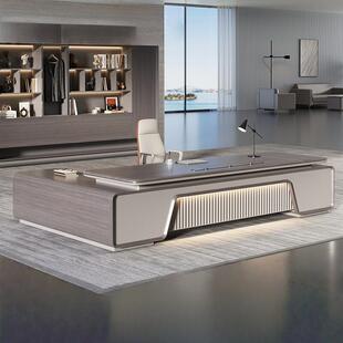 老板桌办公桌椅经理室大气班台主管桌领导轻奢办公桌办公家具