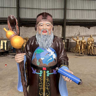 铜像月老星君像月下老人神像喜神红娘牵红线客厅家用供奉摆件