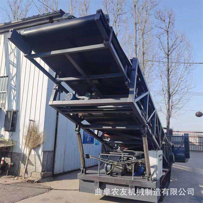履带式沙土装车扒料机煤炭矿渣砂石扒料机石粉移动式螺旋扒渣机
