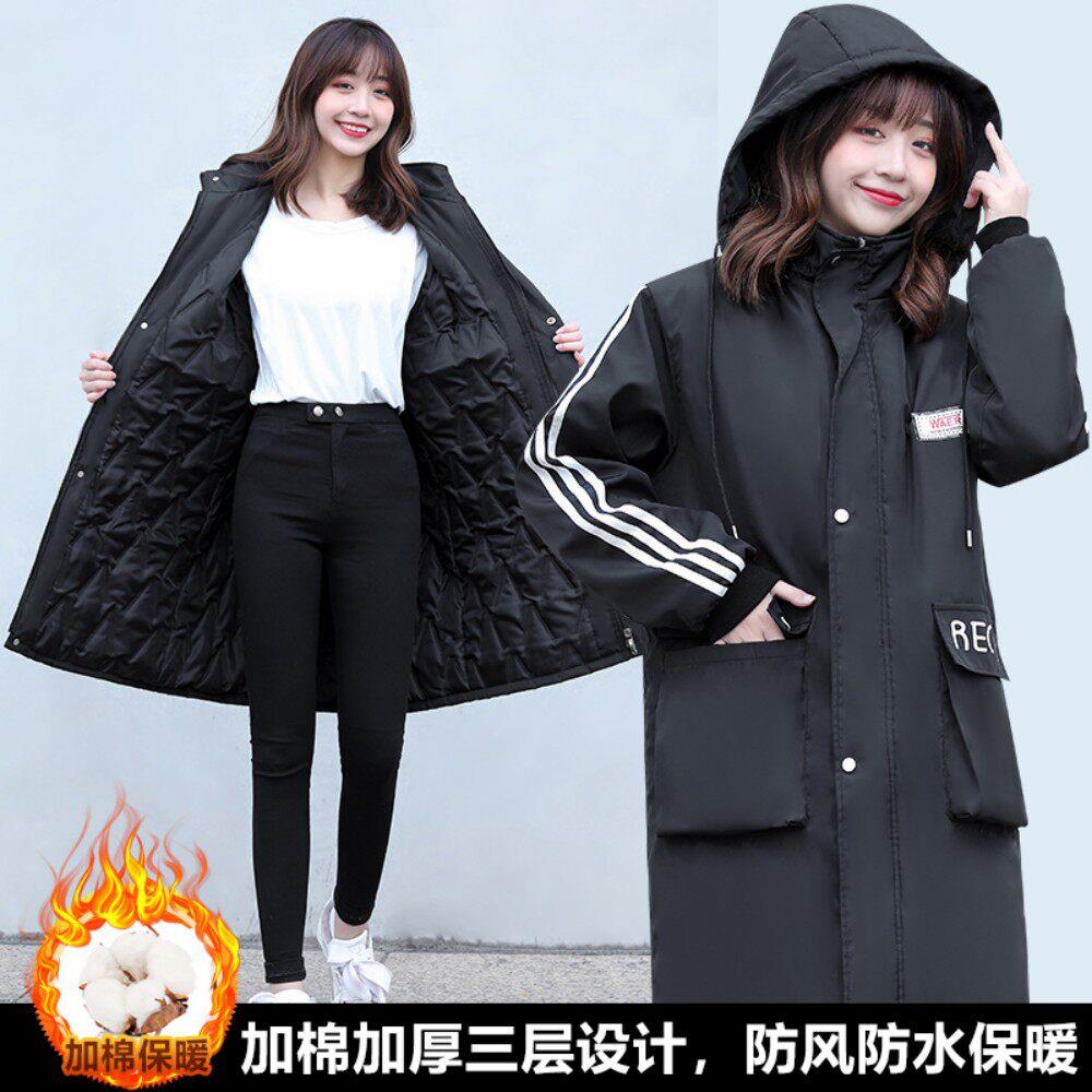 罩衣加绒加厚保暖干活加棉女大人防水上班族新款大码棉罩衣冬季男