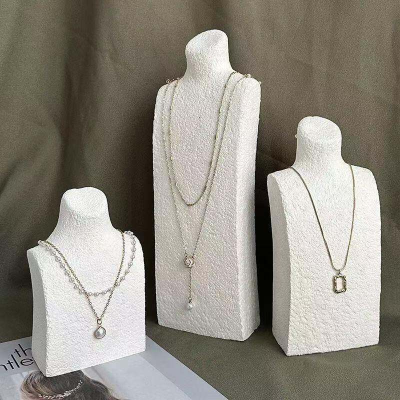 树脂风化人像脖子架子项链展示架立式珠首饰品吊坠摆放颈模模特