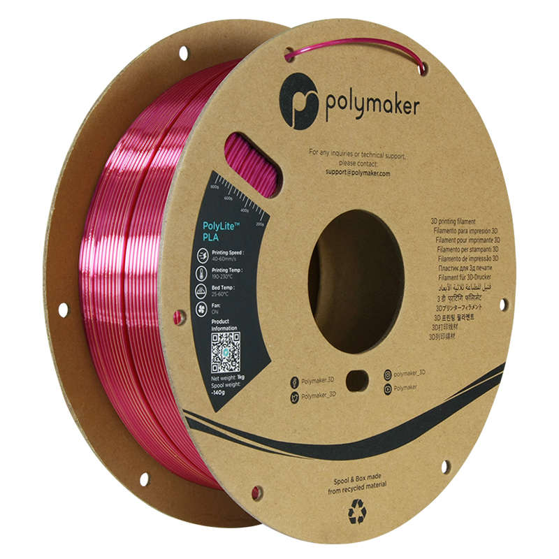 PolyLite 3D打印耗材丝绸双色PLA 丝绸质感金属光泽3D打印耗材 1.