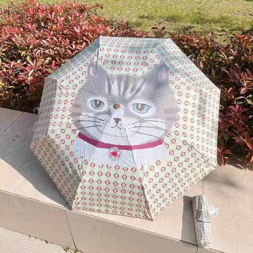 正品日本Kusuguru品全新折叠伞，全打印，，风雨紫无阻防牌外线