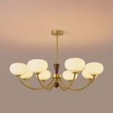 代客灯厅吊中古南洋复古新款现玻简VMX约璃大气客厅主灯护眼卧室