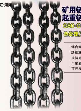 G80锰钢炼条重型起重炼条G100镀锌吊装炼条手拉吊车炼黑色铁炼 炼