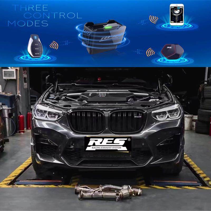 RES正品 X3M/X4M/F97/F98/X5M/X6M改装头段中尾段排气管声浪