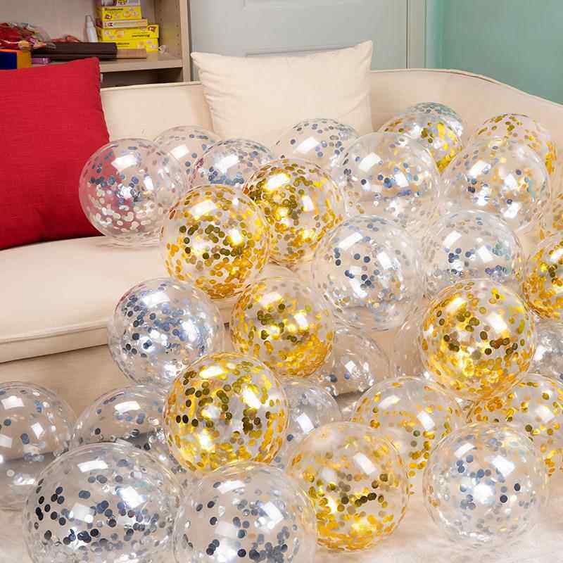 气球网红汽球男方新房创意装饰婚房布置透明亮片球婚庆用品大全