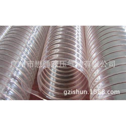 供应大口径PU下料管吸尘管200MM波纹管pu管