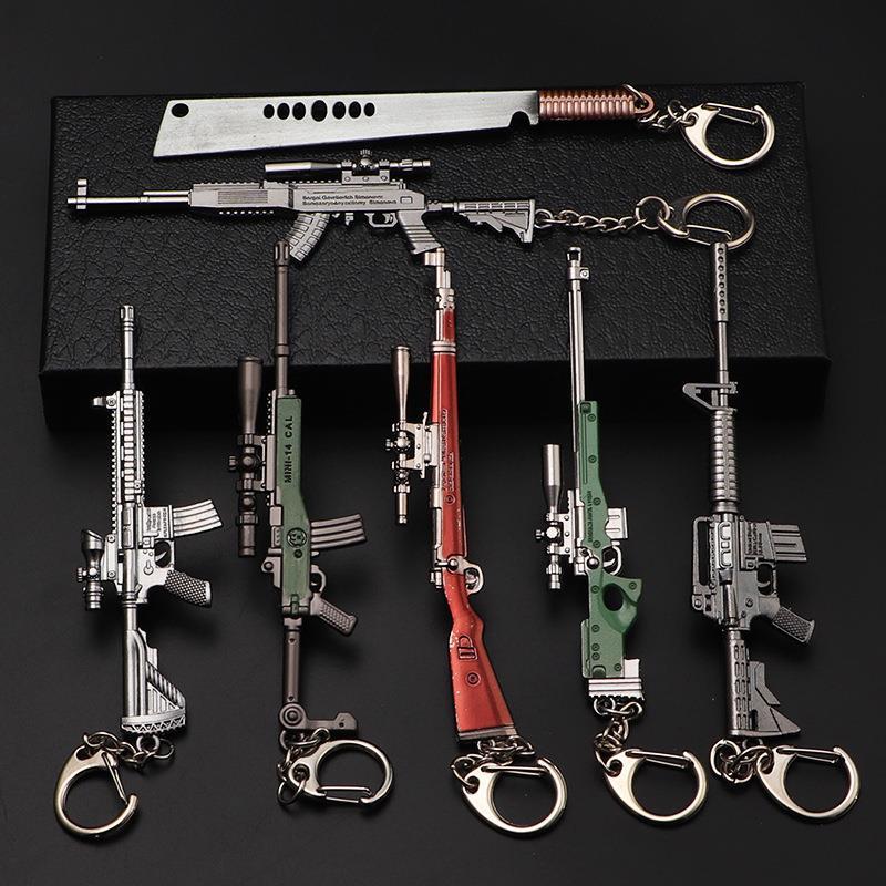 吃鸡和平绝地精英枪械M416合金武器模型周边98K玩具挂件钥匙扣