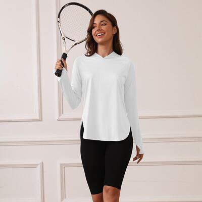 Lightweight Long-Sleeve Hoodie for Women with Protection