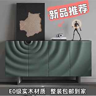 极简烤漆餐边柜岩板实木玄关柜多功能沙发背柜卧室收纳储物柜 意式