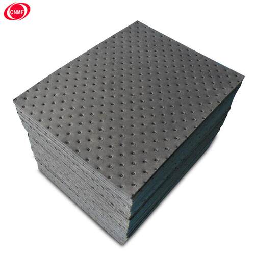 谋福 灰色通用吸附棉 工业吸油棉吸油垫 吸液棉 100片/箱
