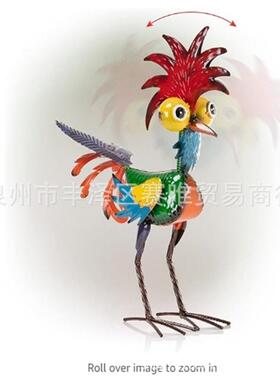 MetalRoosterStatue感恩节新款花园公鸡雕像摆件户外装饰摆件