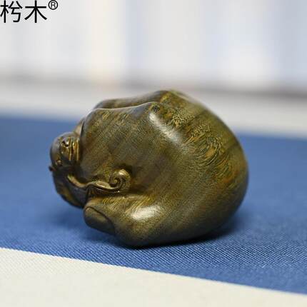 绿檀木雕刻掌中福随身手把件木质文玩工艺品挂件汽车钥匙扣挂饰