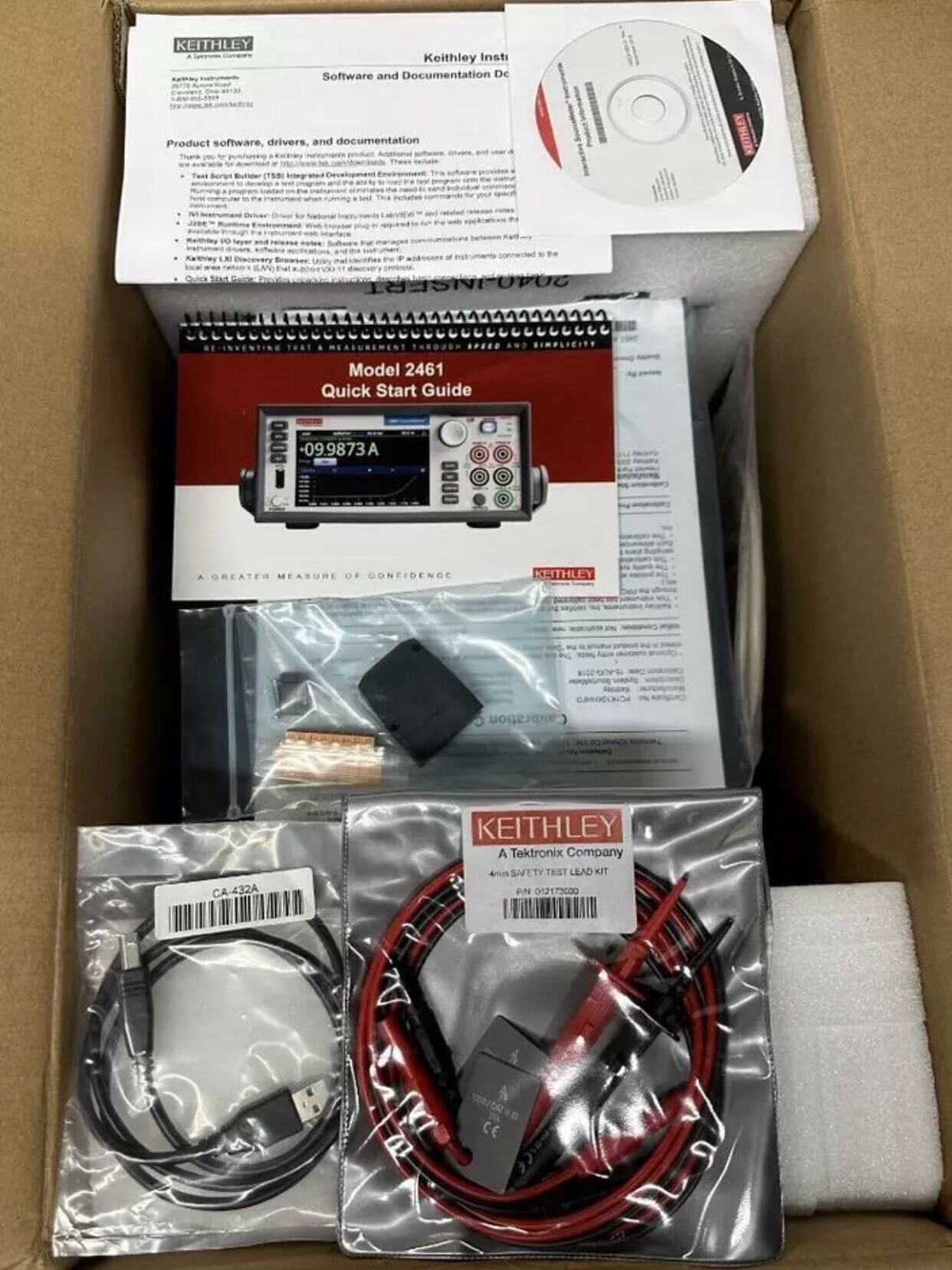 Keithley 2461大电流源仪表单元SMU及其配件