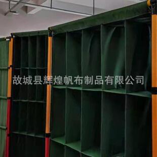 厂家立体式储物格帆布袋汽车配件台车布袋料架涤纶布兜器具布隔挡
