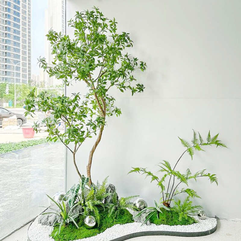 厂家批发马醉木仿真马醉木树绿植吊钟树叶工程园林造景家居装饰