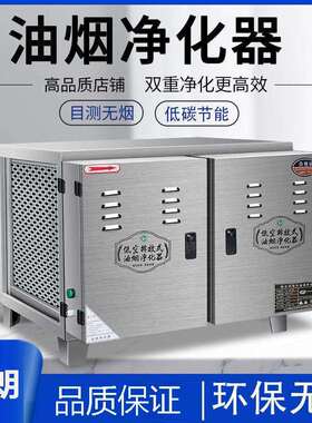 低空排放油烟净化器商用6000风量饭店厨房餐饮无烟净化一体机