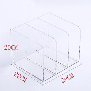 明亚20241008力杂志收克纳架办公室文件收纳夹三格料夹透桌面整资