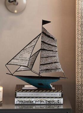 一帆风顺帆船模型摆件毕业季礼物家居饰品客厅酒柜办公室桌面摆设