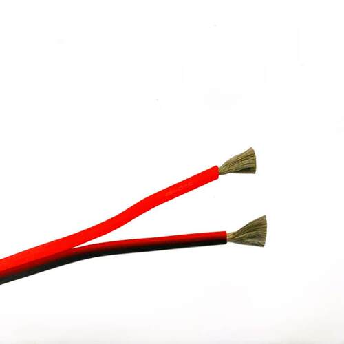 红黑硅胶并线耐高温2两芯排线特超软双色双股电线14 16 18 20awg