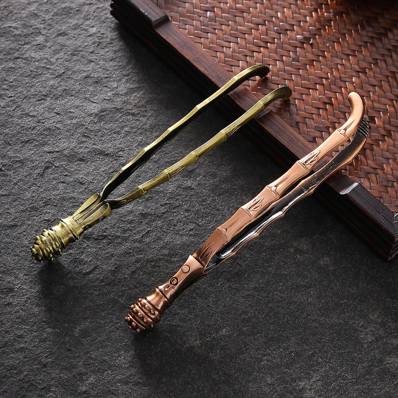 茶夹子茶镊子茶夹防滑杯夹功夫茶具配件不锈钢茶杯夹子泡茶镊子