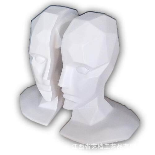 简约几何抽象家居摆件书房桌面模型书靠书档书立软装饰品手工立体