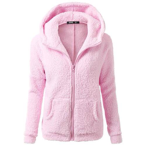 Long sleeved hooded zipper cardigan sweatshirt, woolen