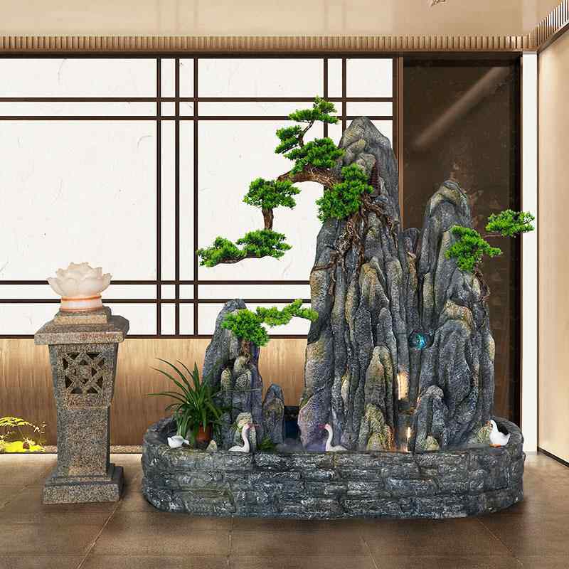 大型假EBB山户外喷泉阳台花园庭鱼池别水墅造景院景观环流摆件装