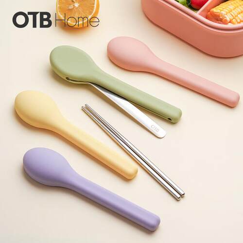 otb可携式餐具304316不锈钢筷子组勺子叉子环保儿童外带便当筷勺