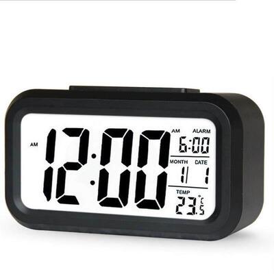Digital Alarm LED Clock闹钟snooze Control Backlight Calendar