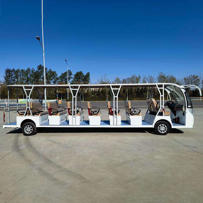 大型23座旅行景区电动观光车 四轮电动专用游览车8排电动观光车