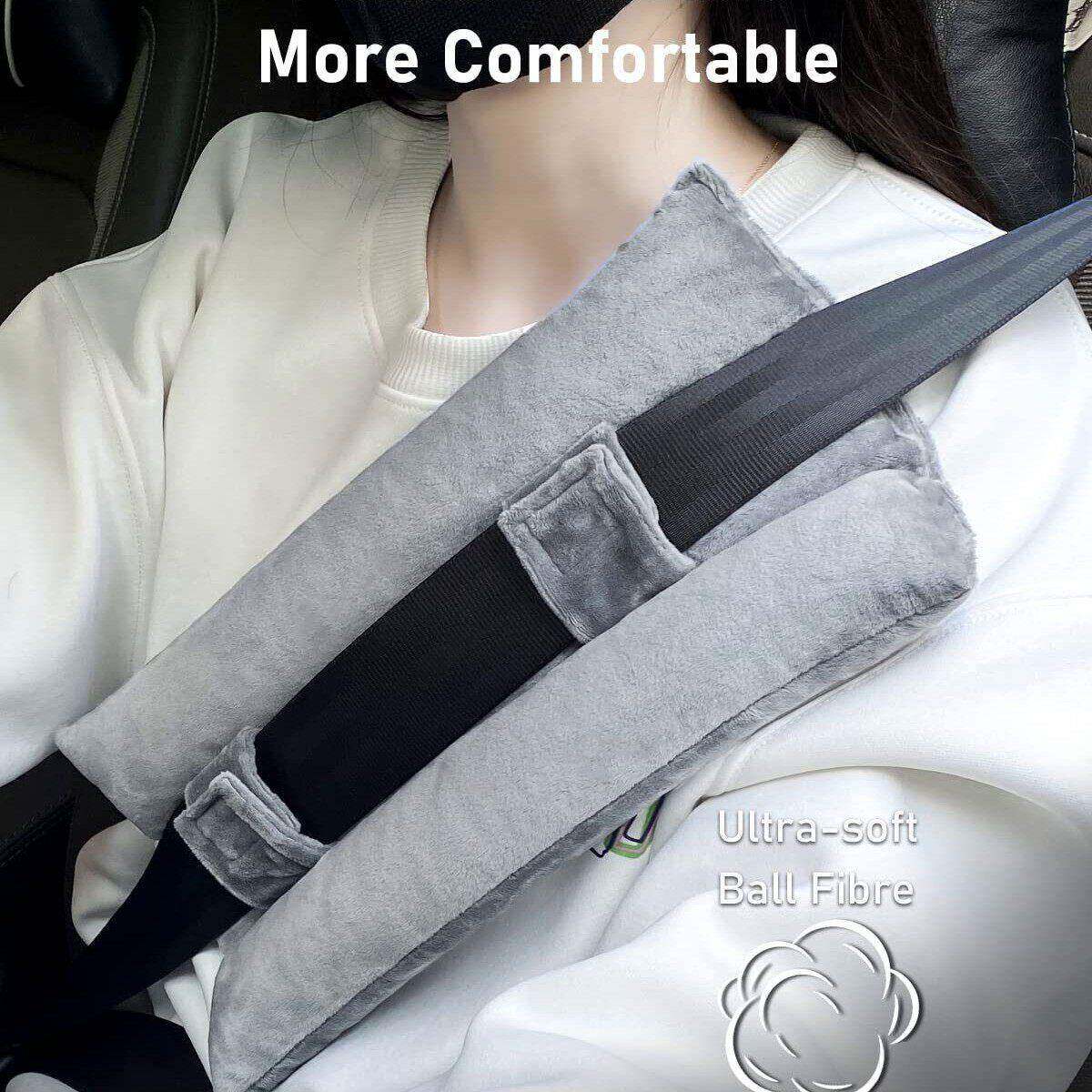 新款汽车安全带套护肩枕安全带毛绒护肩汽车安全带护肩套汽车用品