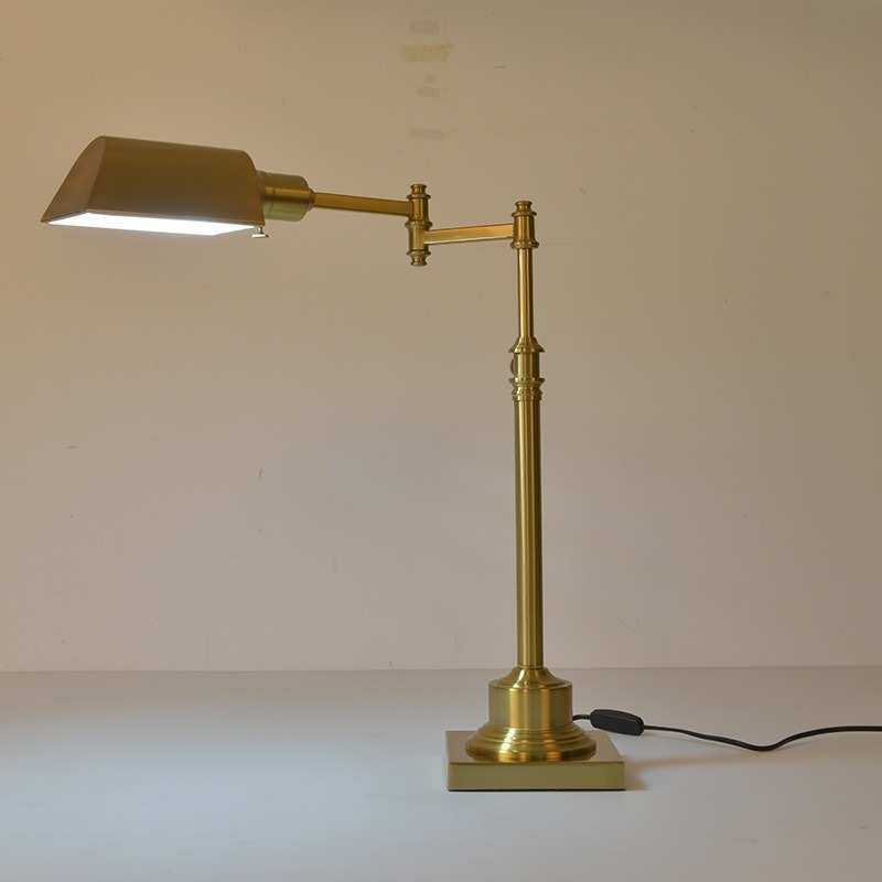 书房风落地灯可美式升降台灯乡村机械工业卧室装饰灯复古手臂工作