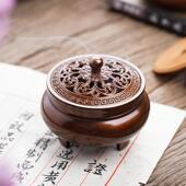 红莲铜香炉纯铜板香炉家用室内檀香佛茶道香炉宣德香炉