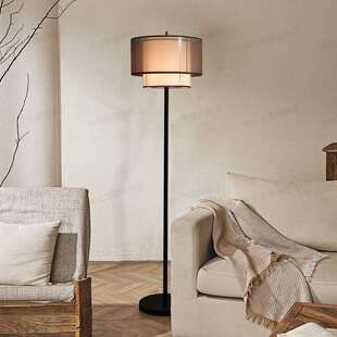 客厅落地灯法式中古风复古高级感沙发旁灯书房卧室氛围感装饰灯具