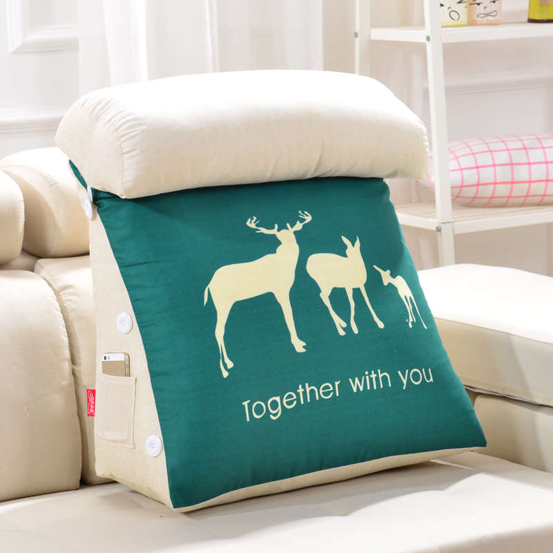 床头三角大靠垫枕背办公室腰靠背枕垫护腰枕床上护颈靠枕沙发抱枕