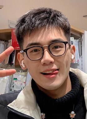 手工日系 YP中金余文乐同款配近视眼镜框镜架男覆古STACY大脸板材