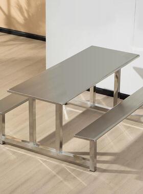 不锈钢食堂4人餐LFF-BXG-桌椅学校学生体员工饭堂工厂组合人68人