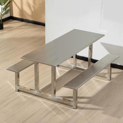 不锈钢食堂4人餐LFF-BXG-桌椅学校学生体员工饭堂工厂组合人68人