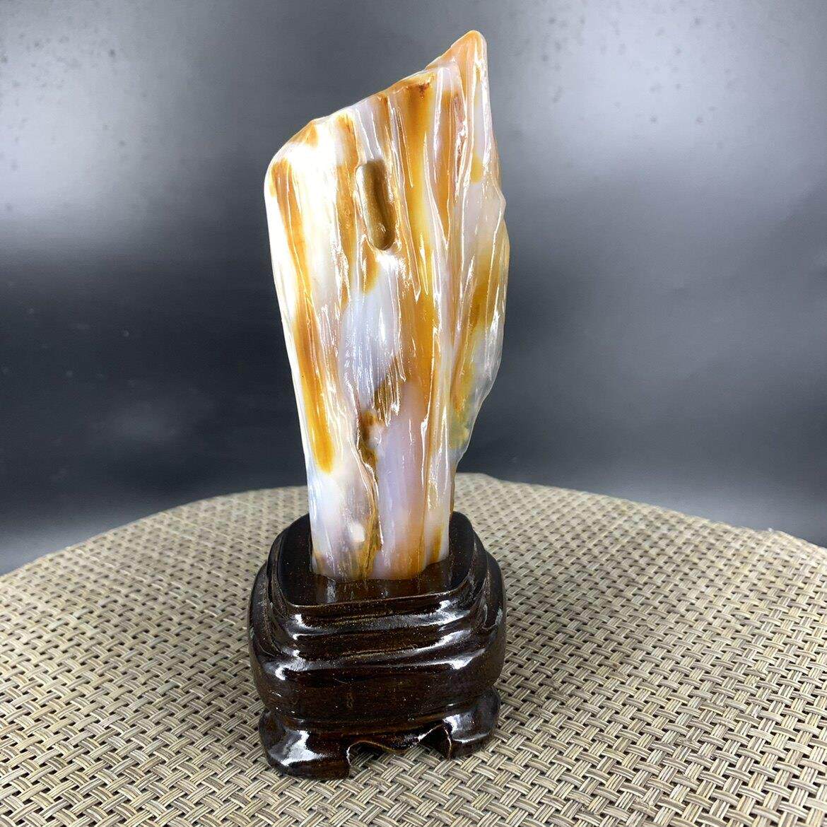 纯天然树化玉木化石原石装饰送礼多款可选办公桌摆件