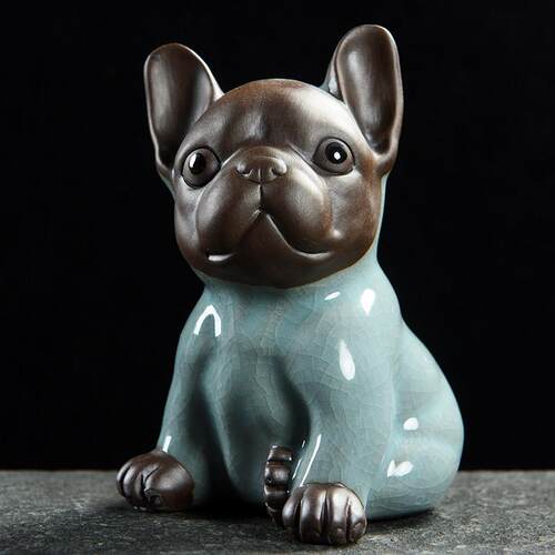 陶瓷狗摆件招财风水旺财生肖狗年吉祥物镇宅客厅电视柜家居装饰品